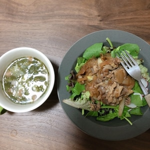 牛肉あんかけサラダ丼